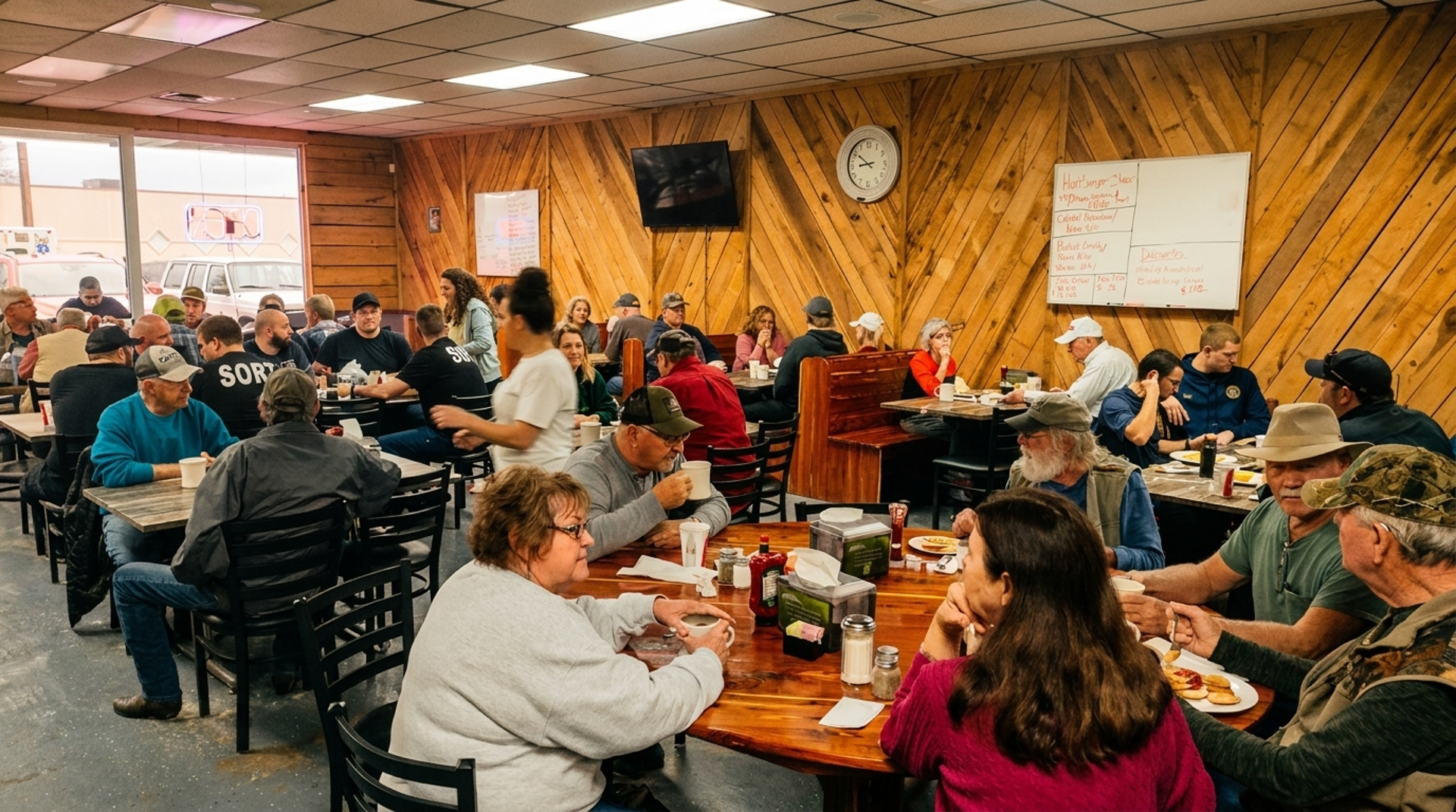 A small town that eats together